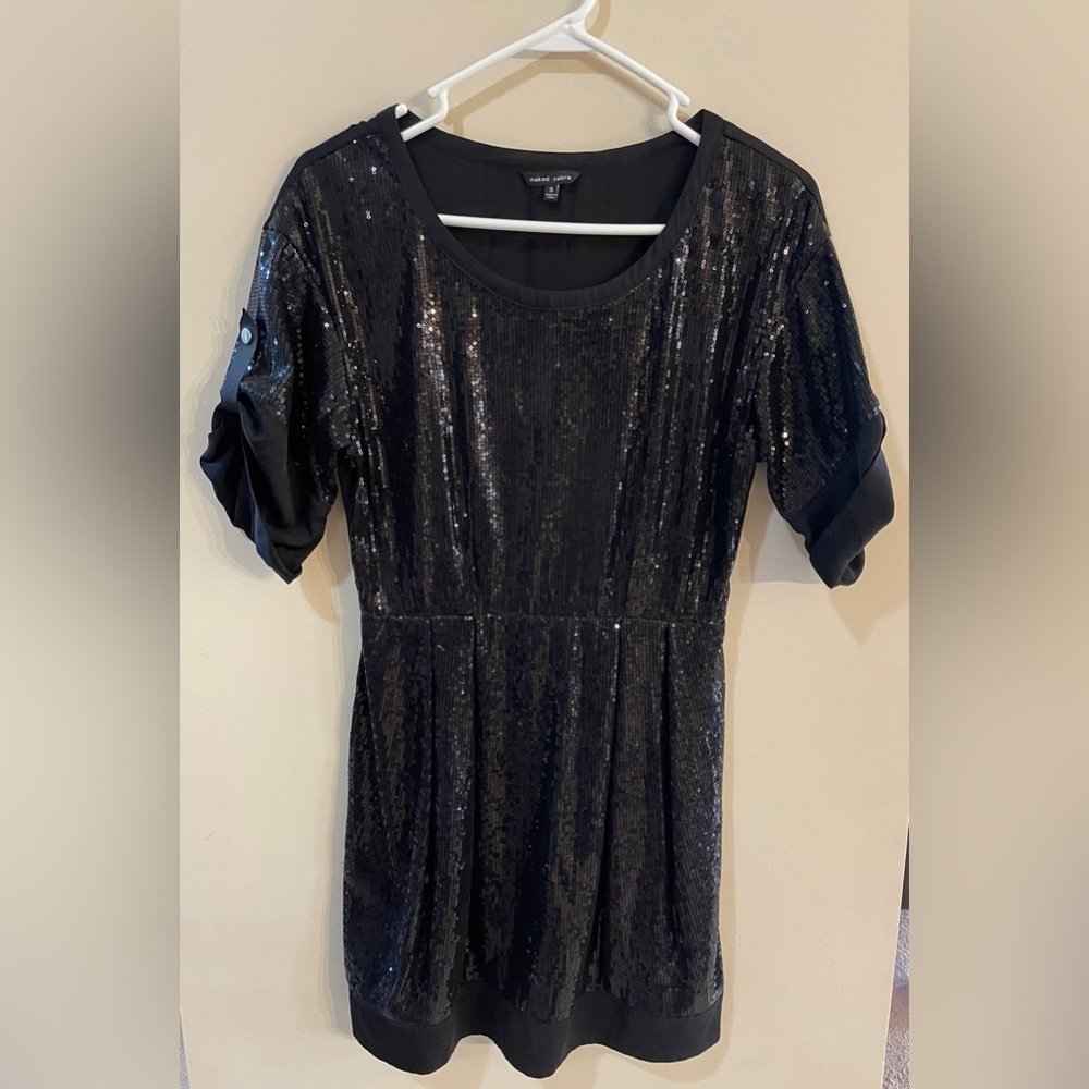 Black sequin dress